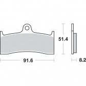 BRAKE PAD SBS 676H.CT