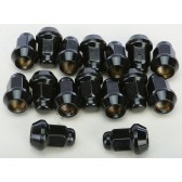 LUG NUTS BLACK POL 3/8